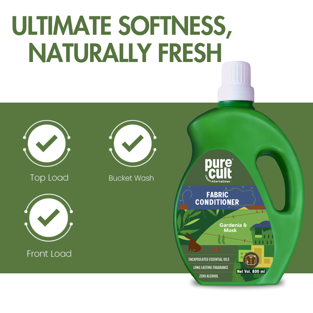 Liquid Fabric Softener and Conditioner With Gardenia & Musk Essential Oil